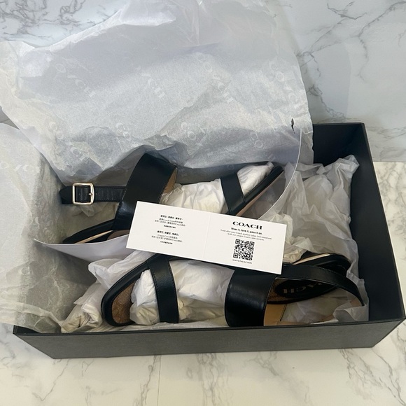 Coach Rori Leather Sandal – Black – Size 7B – NIB - Picture 13 of 14